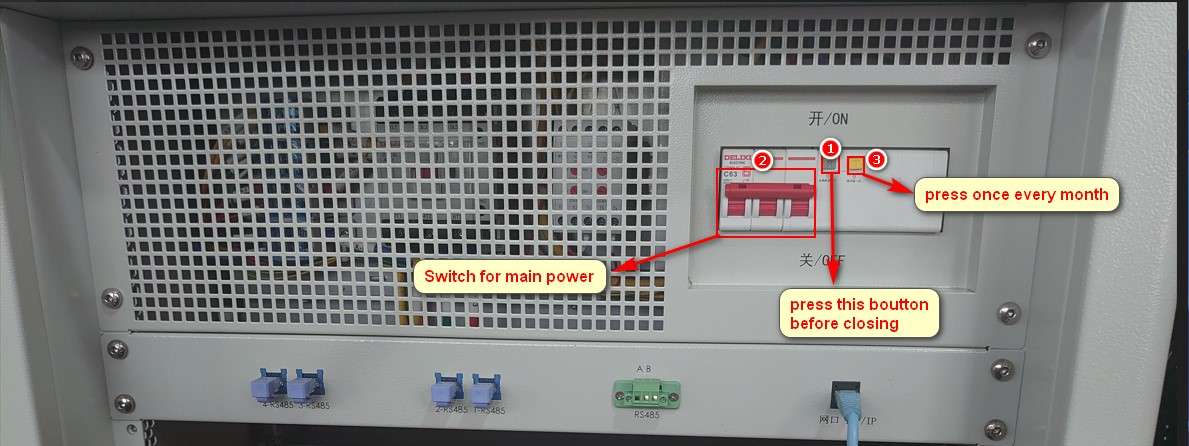 CE6000 main power switch